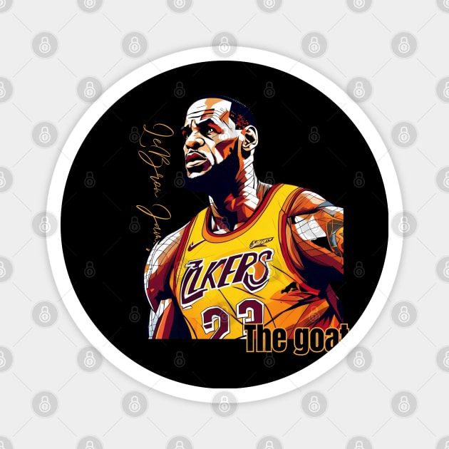 Lebron James goat Victor illustration artwork Magnet by Nasromaystro